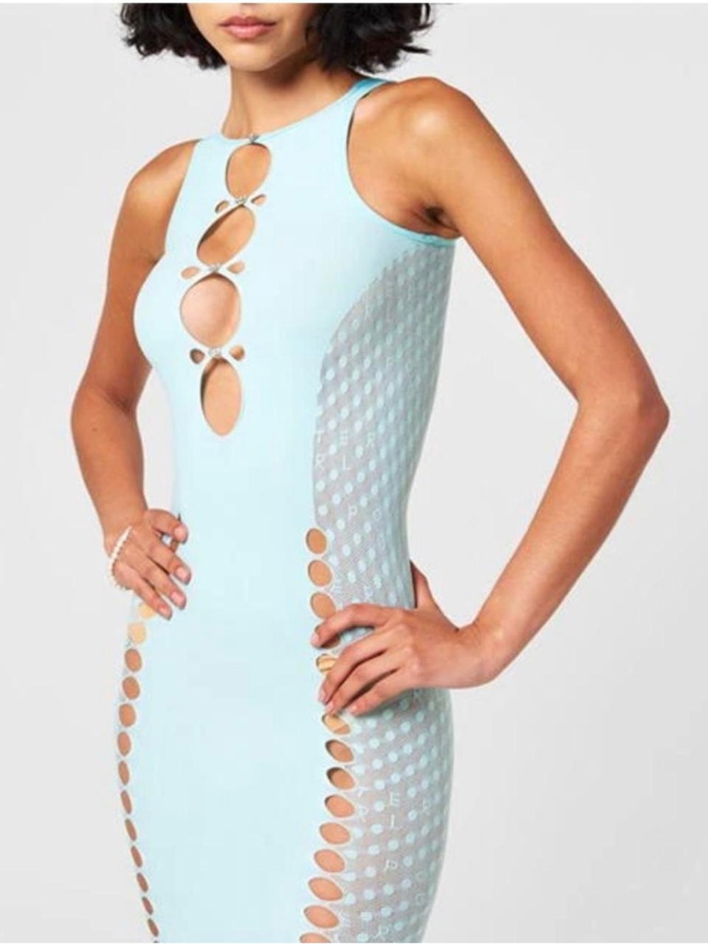 Poster Girl Light Blue Cutout Bodycon Dress